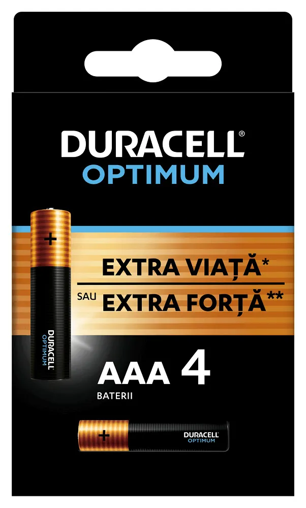 Set 4 baterii AAA Optimum Duracell