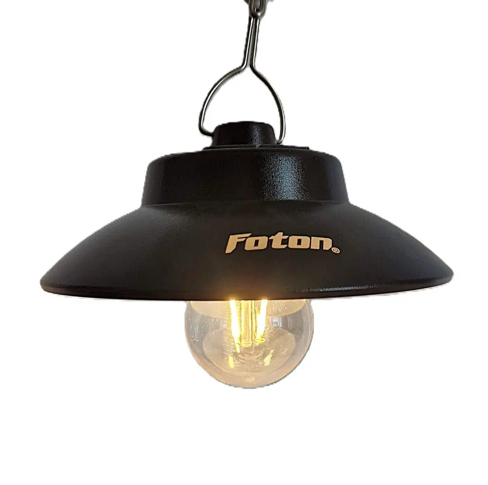 Lampa solara Foton SL5T cu carlig si USB, Negru