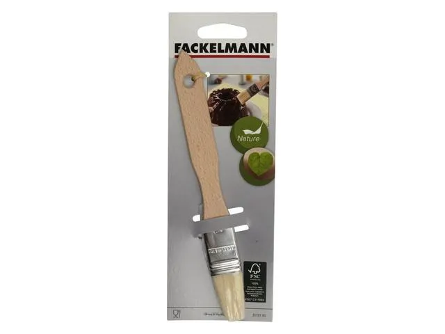 Pensula patiserie cu maner lemn Fackelmann, Bej