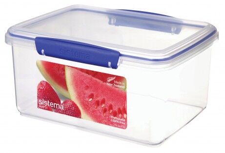 Cutie dreptunghiulara pentru alimente Klip-It Sistema, cu capac, plastic, 3 L, Transparent