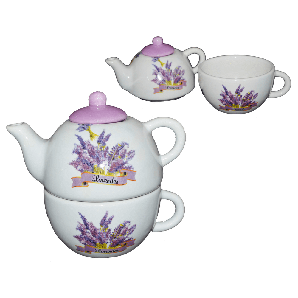 Set cana ceai + ceainic lavanda