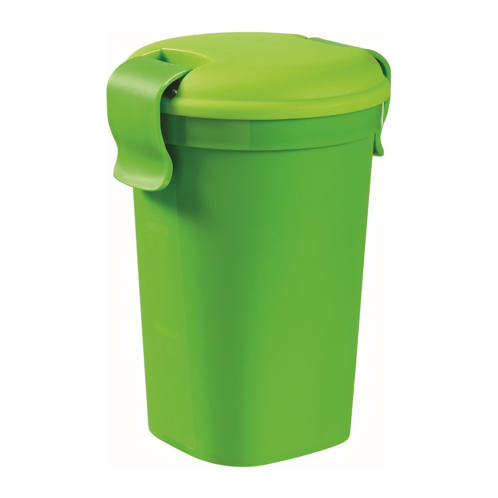 Pahar L cu capac, capacitate 0,6L, plastic, culoare verde, Lunch&Go, CURVER