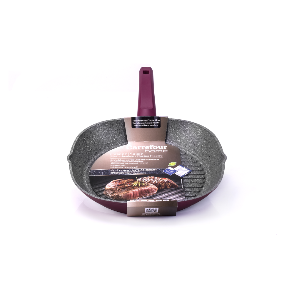 Grill Stone Effect 28 cm, Carrefour