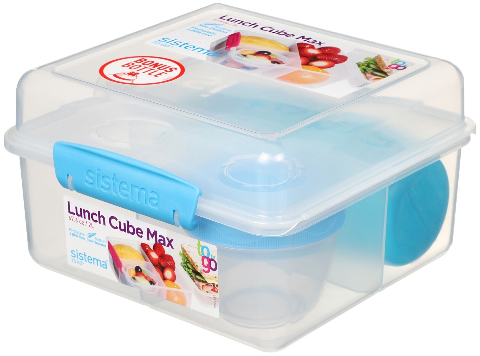 Cutie pentru alimente Lunch Cube Max cu sticla pentru apa, Sistema