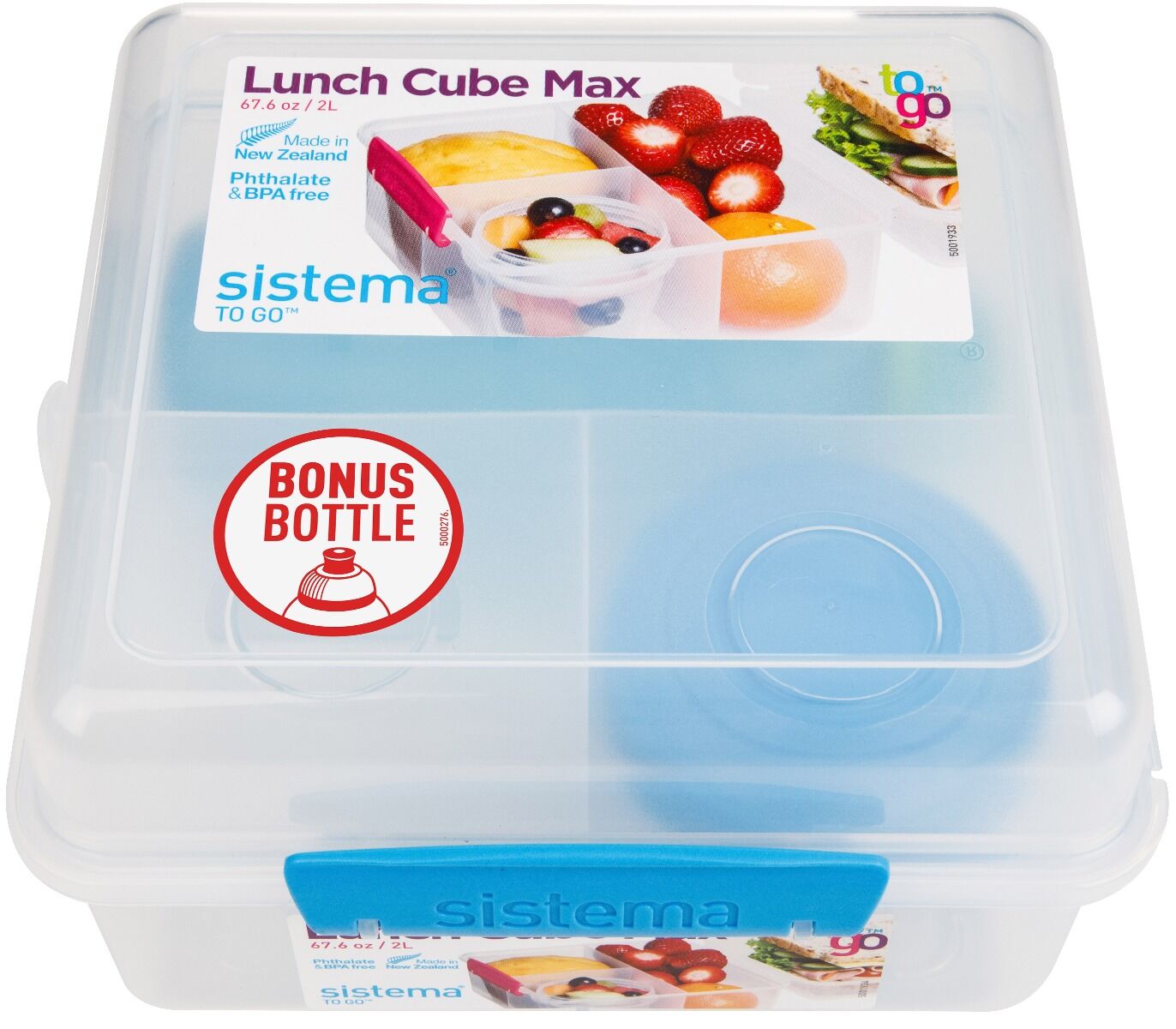Cutie pentru alimente Lunch Cube Max cu sticla pentru apa, Sistema