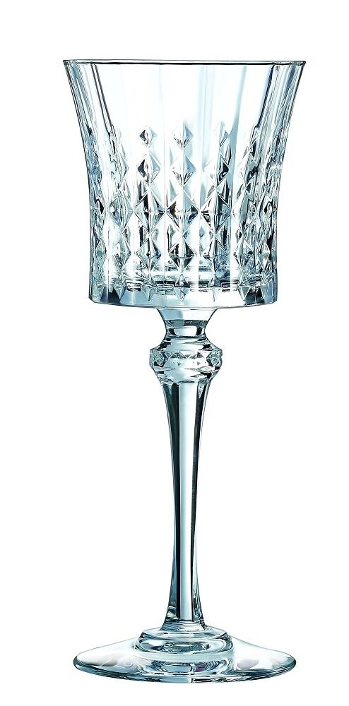 Set 6 pahare de vin alb Lady Diamond Eclat Cristal D'Arques, sticla cristalina, 19 cl, Transparent