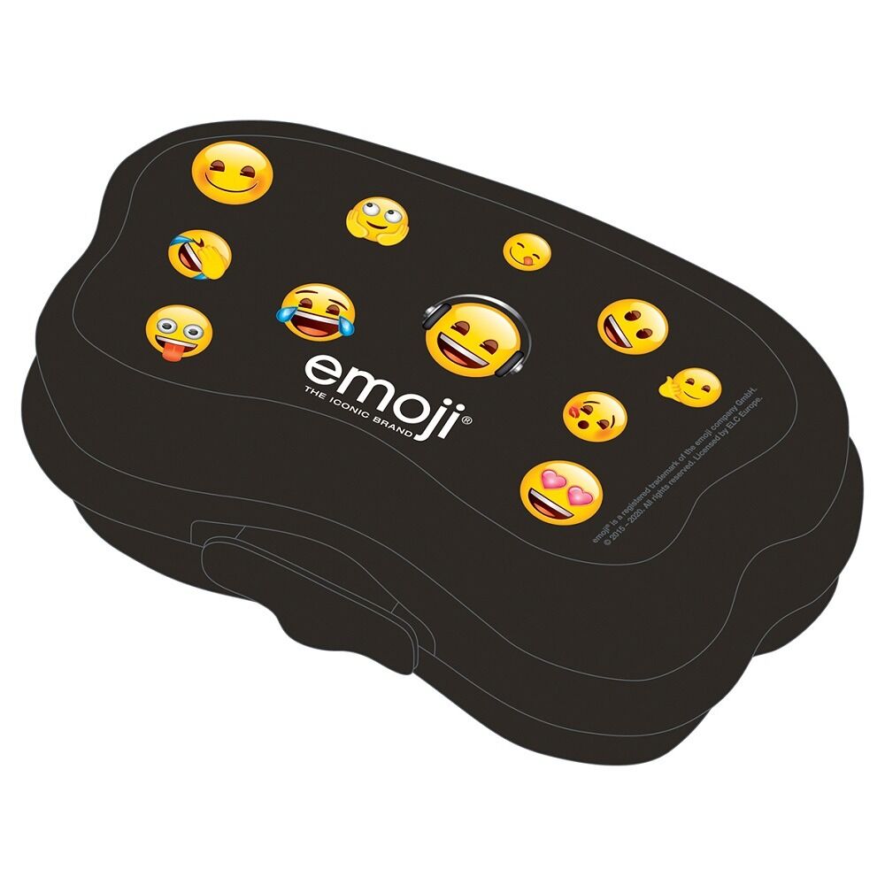 Cutie sandwich cu licenta Emoji Iconic, plastic, Negru