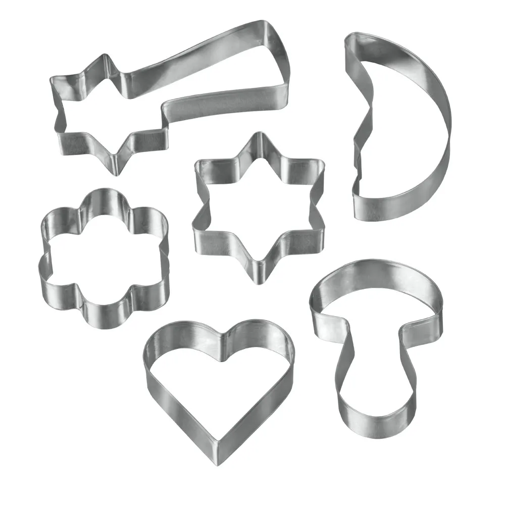 Set 6 forme fursecuri Metaltex, inox 18/8, Argintiu