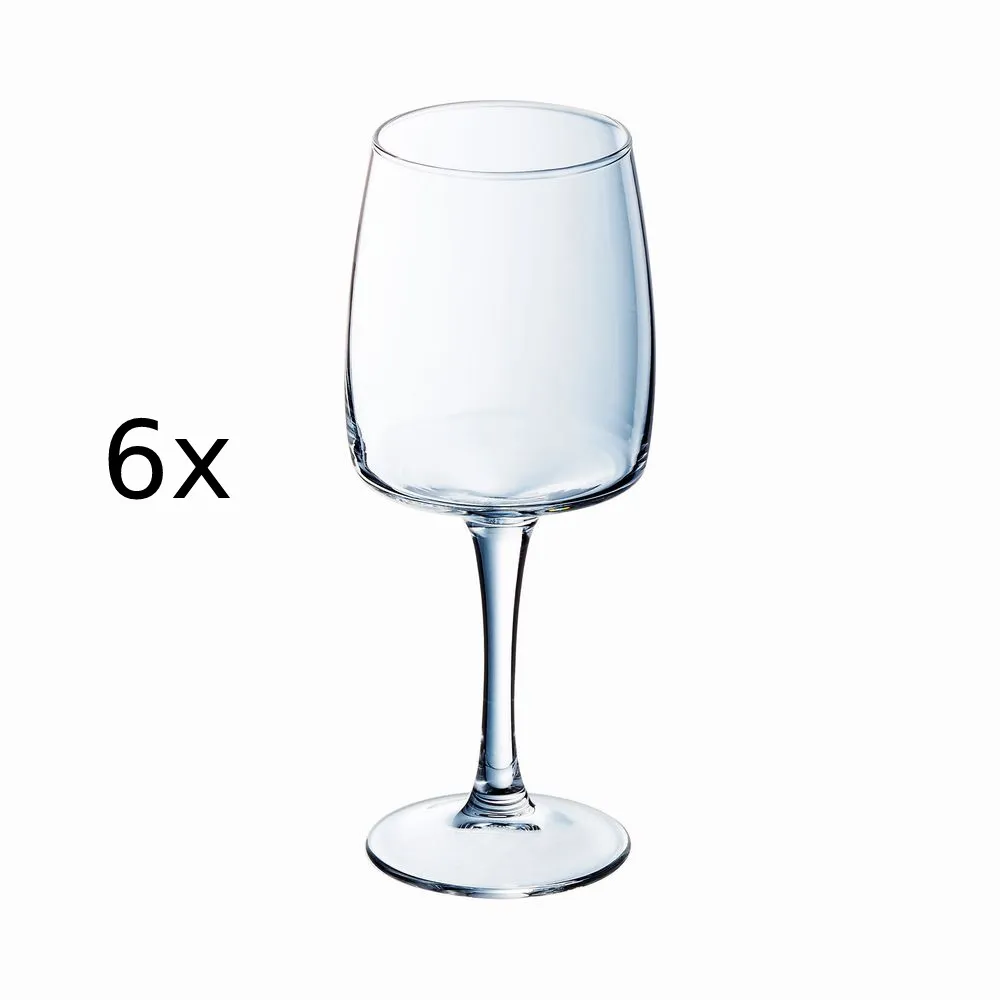 Set 6 pahare vin rosu Equip Home Luminarc, sticla, 35 cl, Transparent