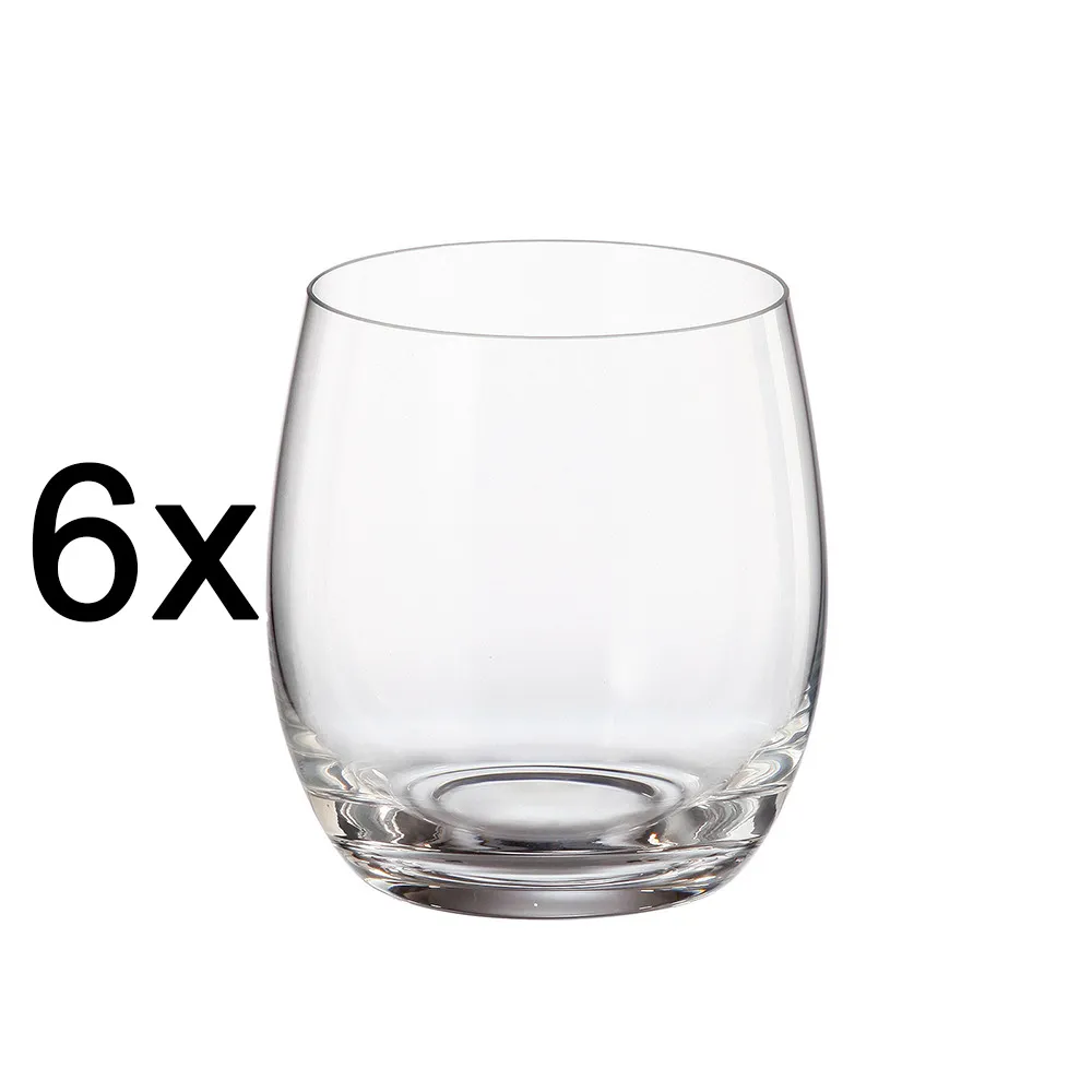 Set 6 pahare whisky Mergus, sticla cristalina, 420 ml, Transparent