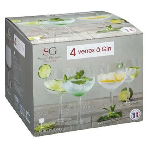 Set 4 pahare gin, 70 cl, Transparent