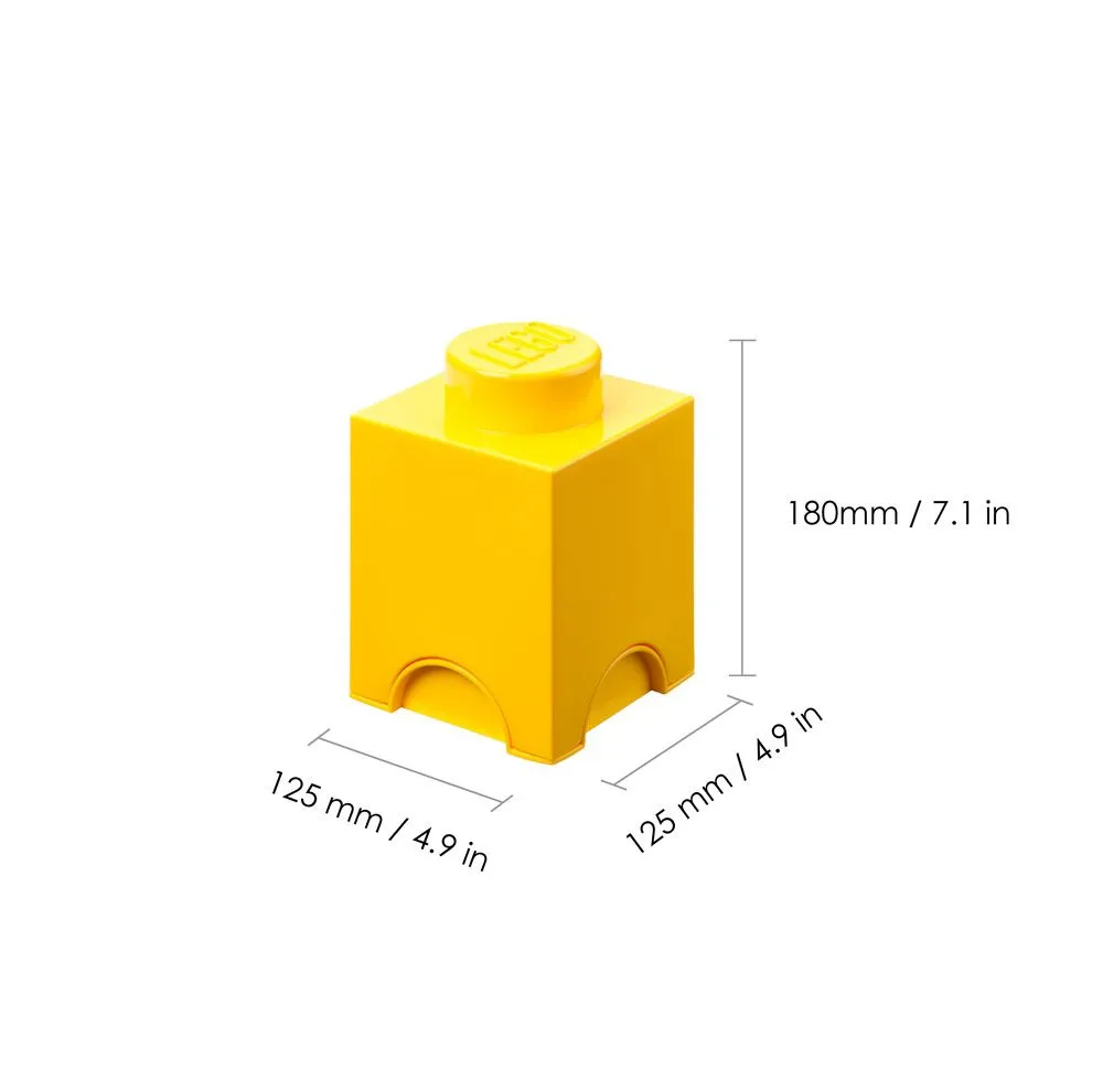 Cutie depozitare in forma de caramida LEGO, PP, Galben