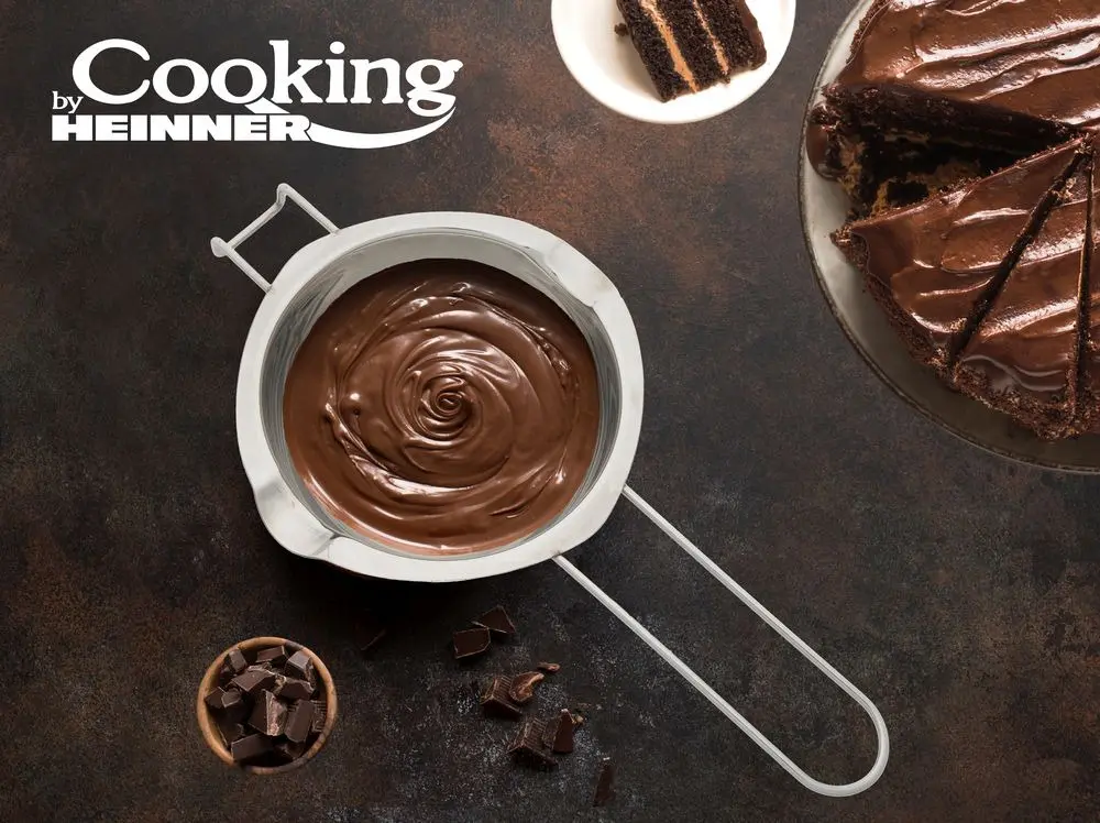 Vas pentru topit ciocolata Cooking by Heinner, inox, 400 ml, Argintiu