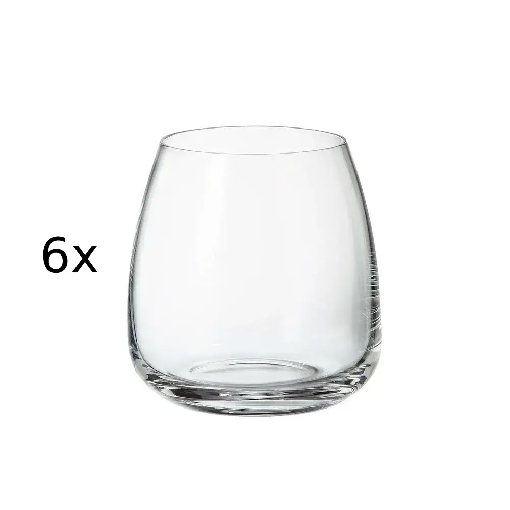 Set 6 pahare vin Bohemia, sticla cristalina, 440 ml, Transparent