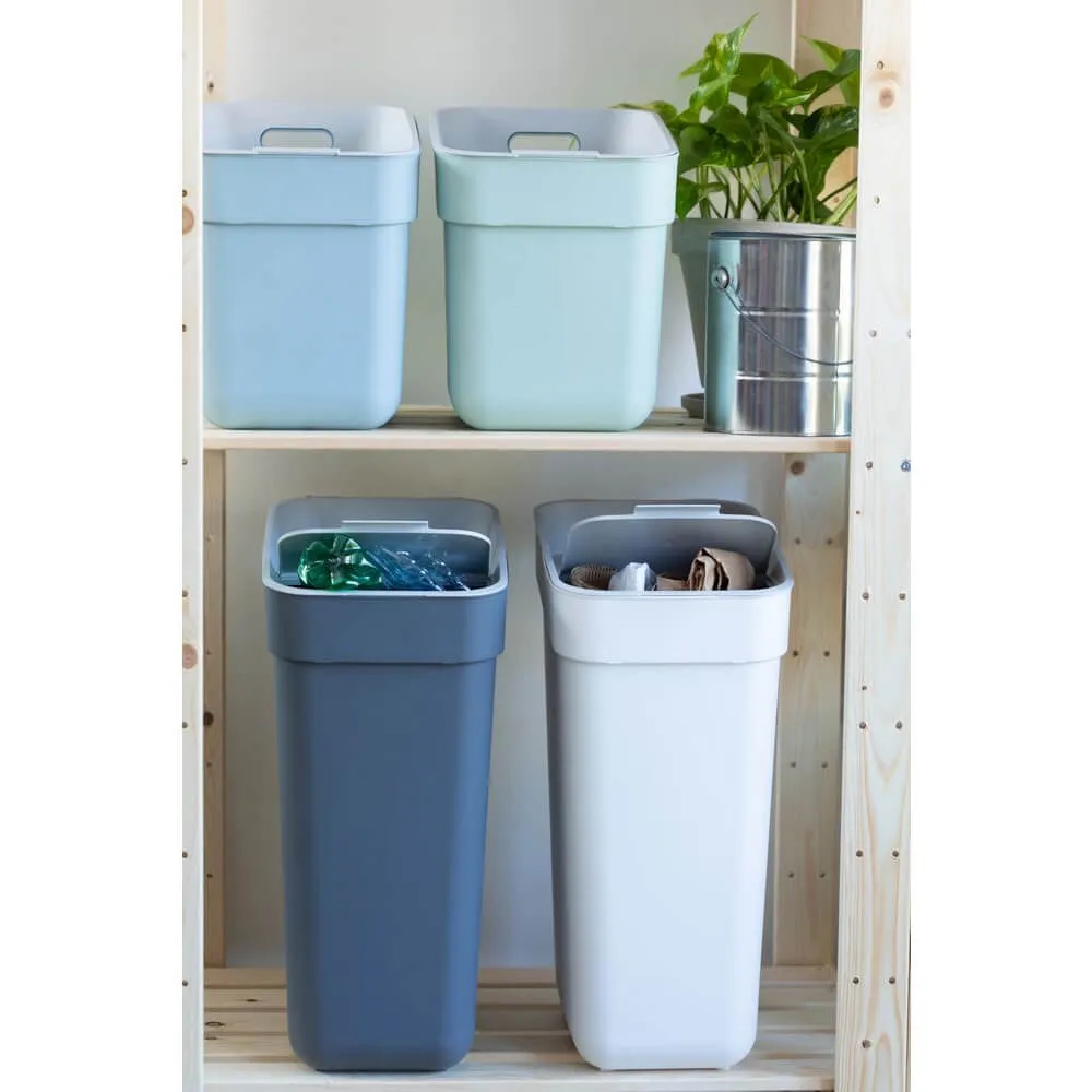 Cos de gunoi pentru colectare selectiva Ready To Collect Curver, plastic 100% reciclat, 30 L, Gri