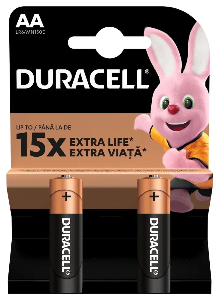 Set x 2 baterii Duracell AA LR06