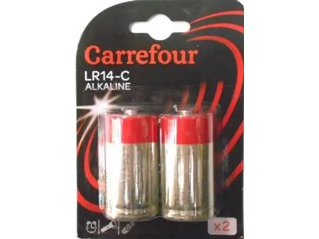 Set 2 baterii alcaline Carrefour C (LR14)