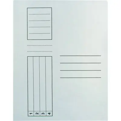 Dosar Standard, alb, simplu, A4, carton, 10buc/set