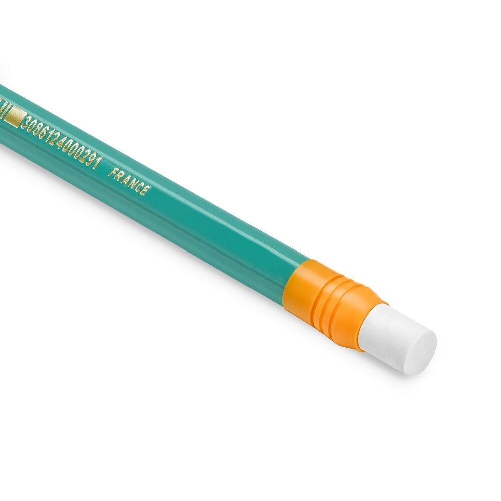 Set 8 creioane HB cu radiera in capat BIC Evolution Original, grafit, Verde