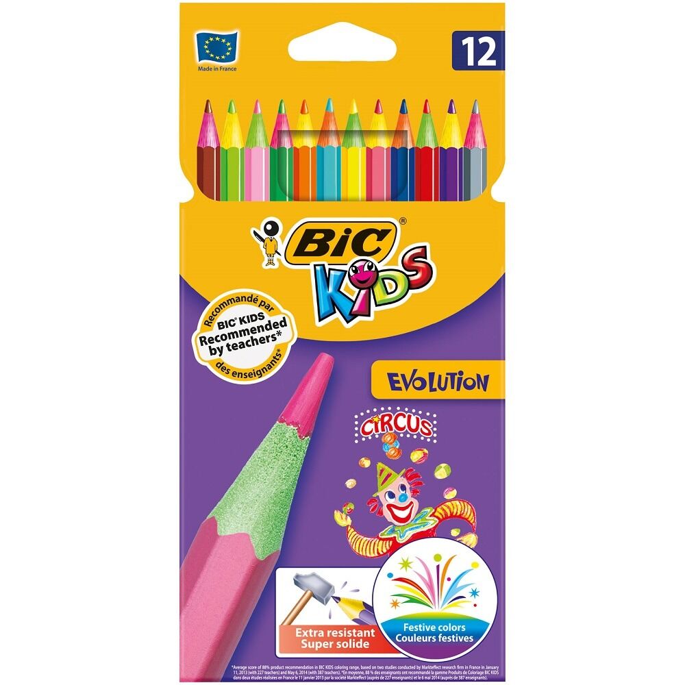 Creioane colorate BIC Kids Evolution Circus 12 buc