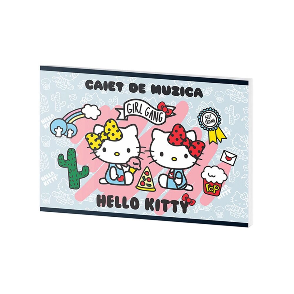 Caiet muzica Hello Kitty Pigna, 17x24 cm, 24 file