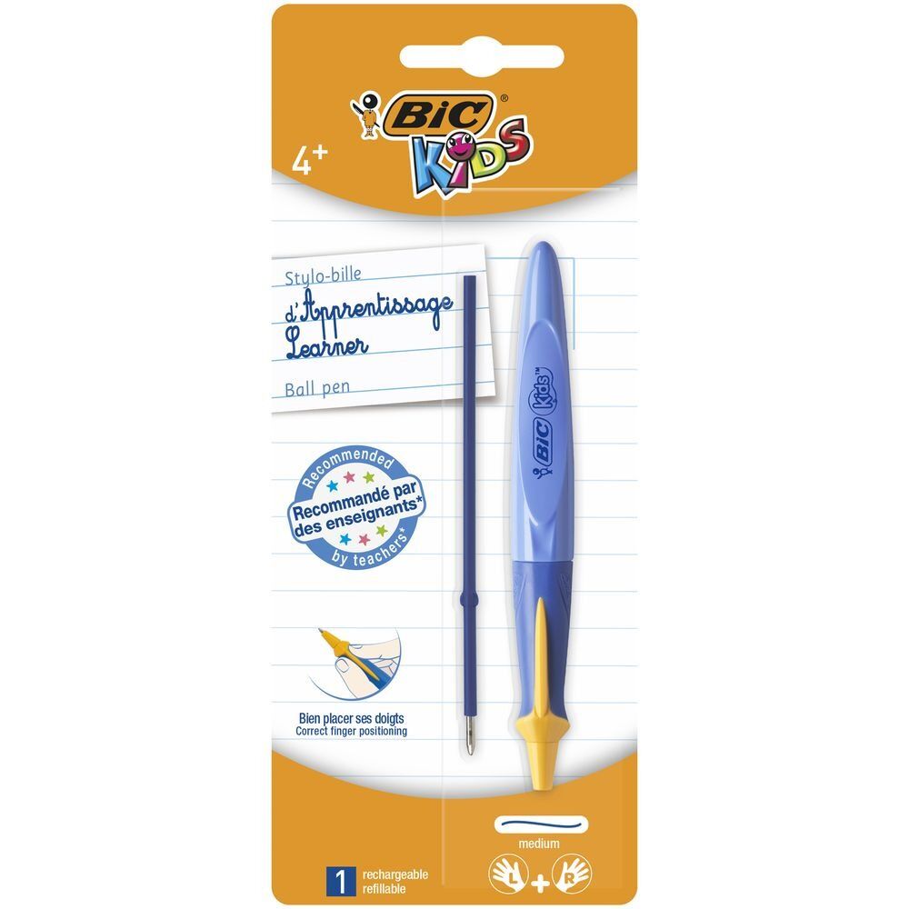 Pix cu sistem de rasucire BIC Kids Learner, rezerva inclusa, 1.0 mm, Albastru