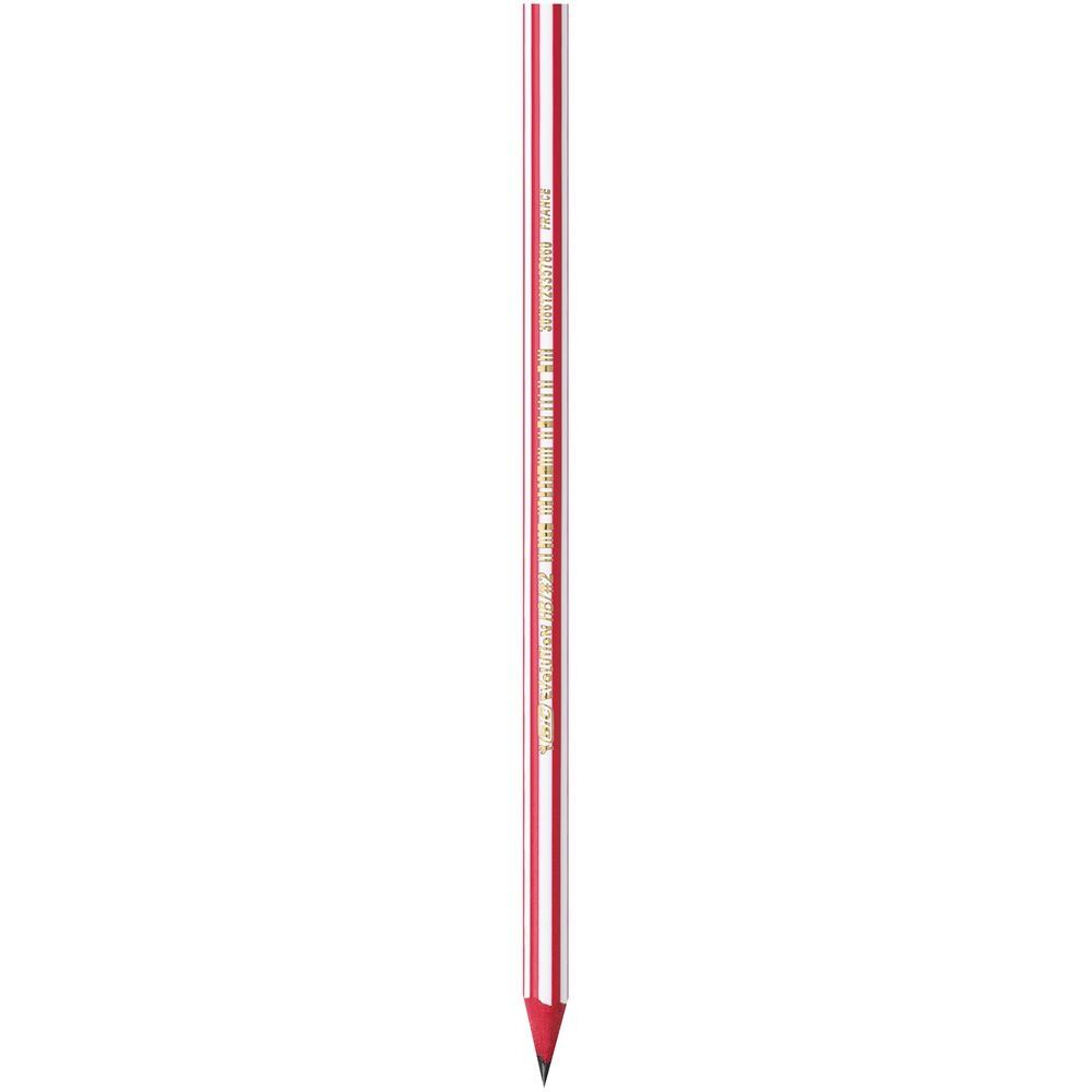 Set 4 creioane HB din grafit BIC Evolution Stripes, Multicolor
