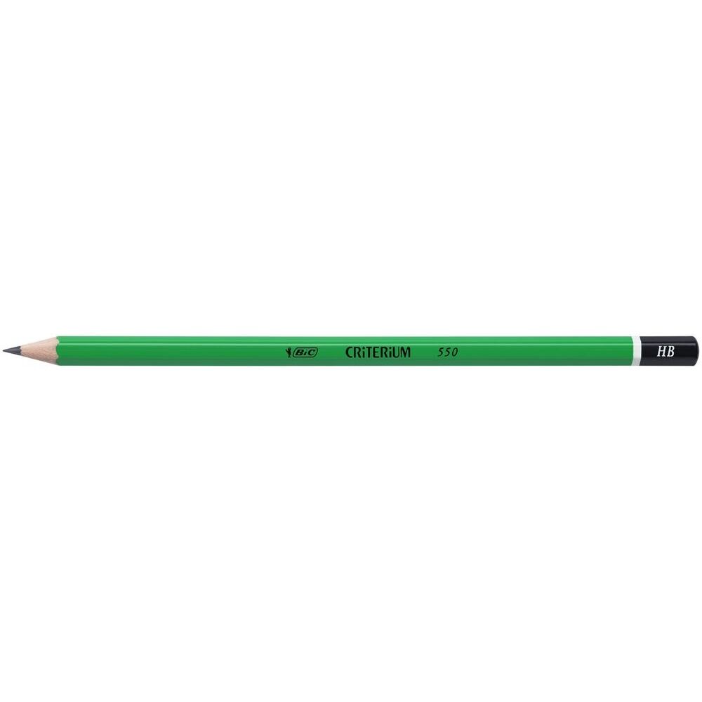 Set 2 creioane HB din grafit BIC Criterium 550, Verde