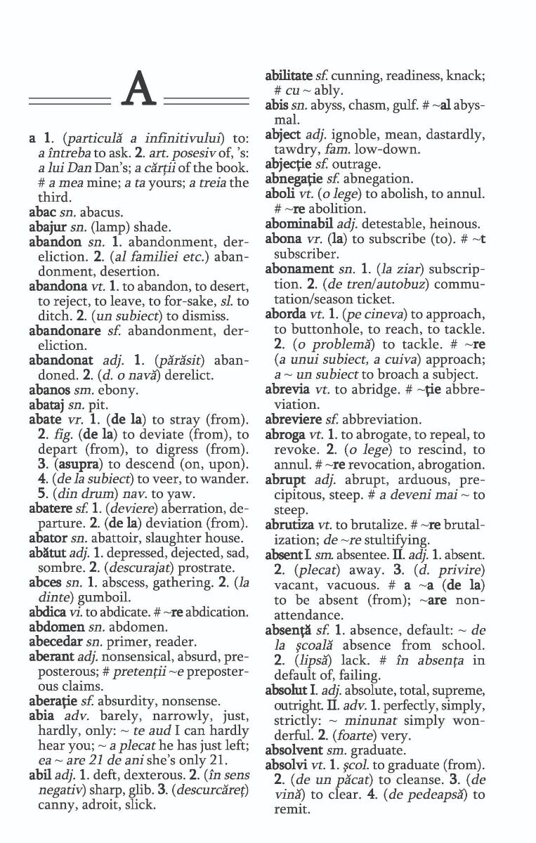 Dictionar roman-englez, englez-roman - editie revizuita