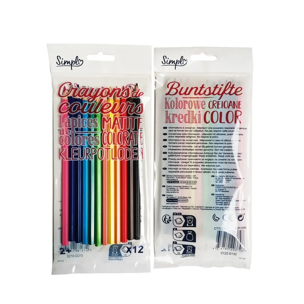 Set 12 creioane colorate Simpl, Multicolor