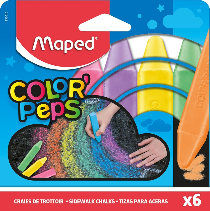 Set creta asfalt Color Peps Maped, 6 culori