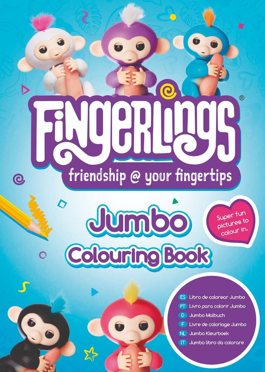 Carte de colorat Fingerlings Jumbo