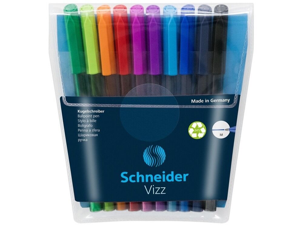 Set pixuri Vizz Schneider, tehnologie Gelco, varf M, 10 buc, Multicolor