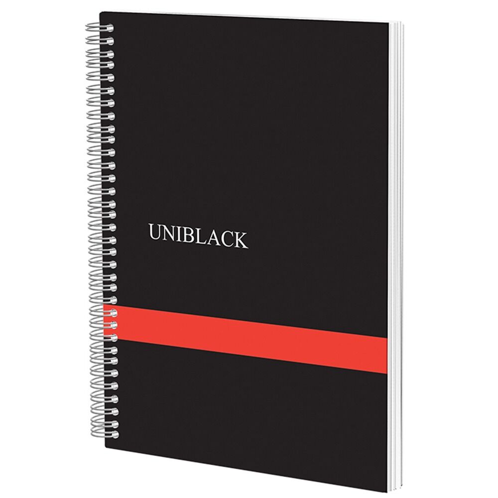 Caiet matematica Uniblack Pigna, cu spira, A4, 120 file