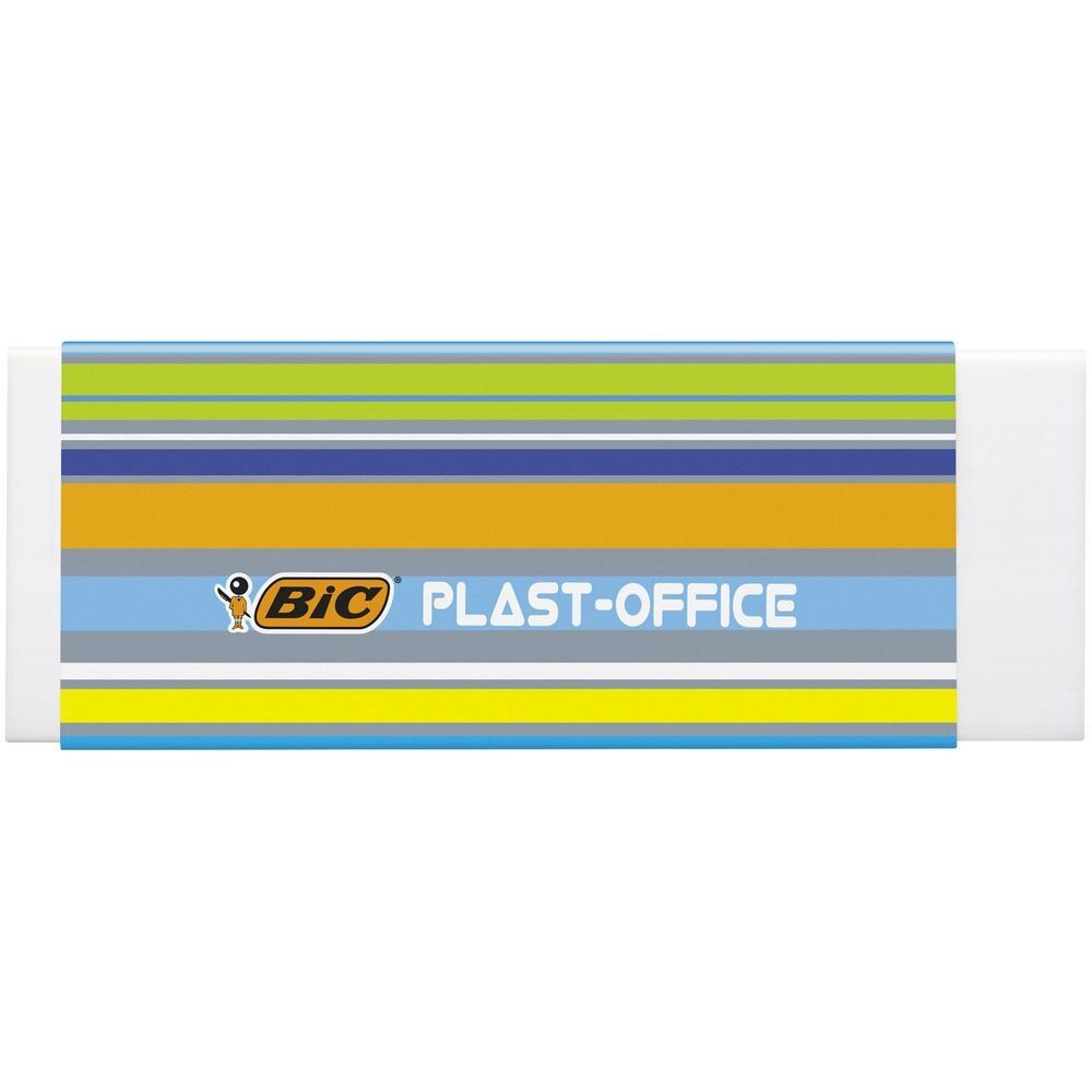 Radiera fara PVC BIC Plast-Office, cu invelis de protectie, Alb