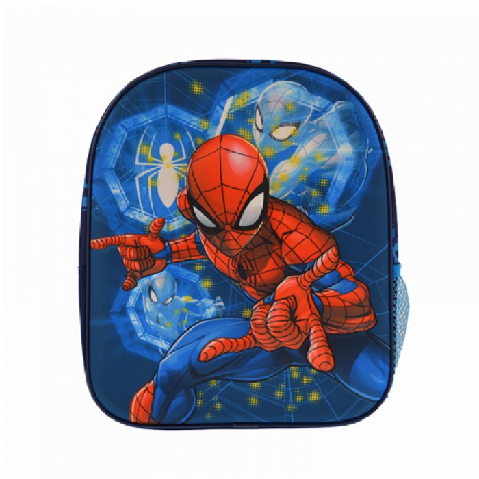 Ghiozdan cu imprimeu 3D Spiderman, 1 compartiment, 1 buzunar lateral