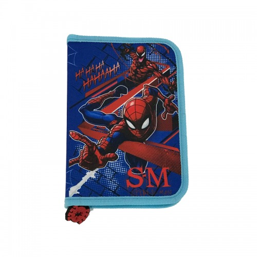 Penar cu fermoar si 2 flapsuri, imprimeu Spiderman, material textil, Multicolor