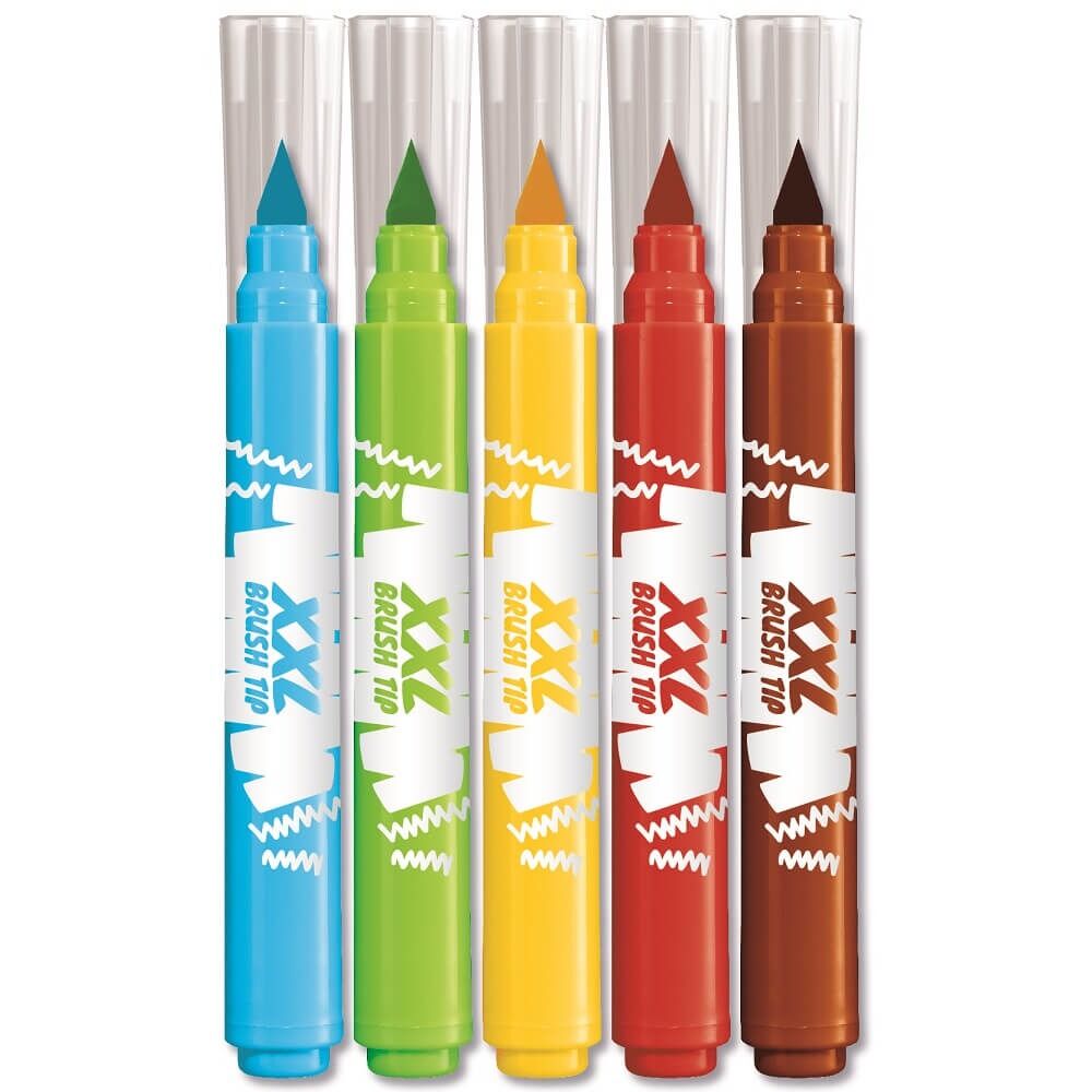 Set 5 carioci Maped Color'Peps Brush XXL, Multicolor