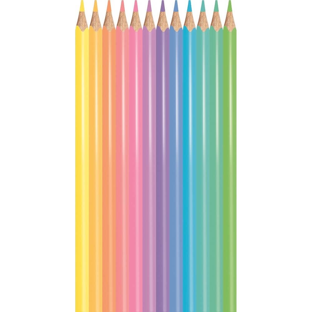 Set 12 creioane colorate Maped Color'Peps Pastel, Multicolor