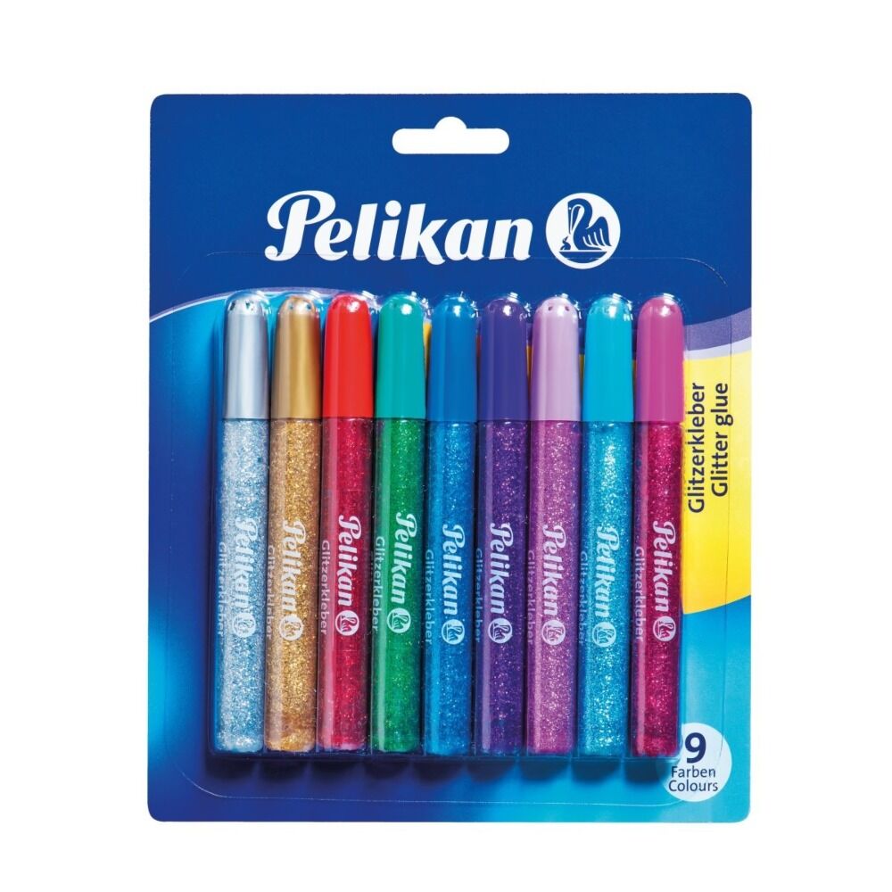 Lipici lichid universal cu sclipici, 9 culori diferite, Pelikan