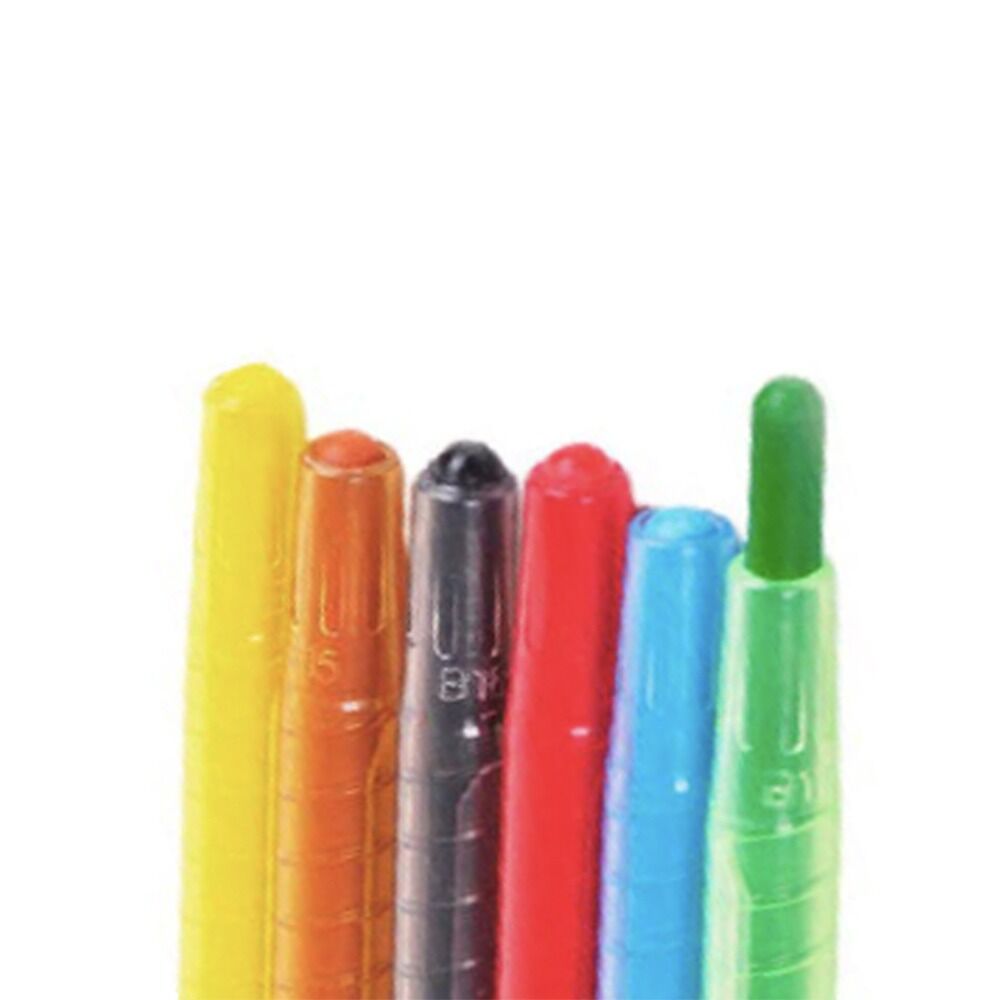 Set 12 creioane colorate cerate retractabile Colour Kids, Multicolor
