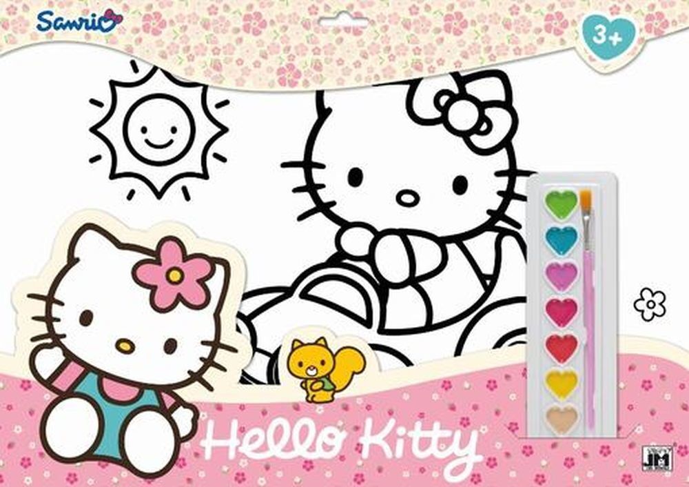 Set de coloriaj A3 Hello Kitty, Multicolor