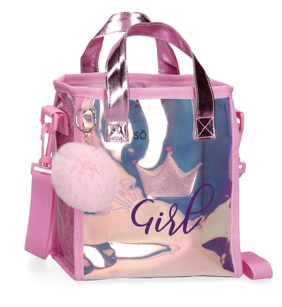Geanta shopping Enso Super Girl, 1 compartiment, TPU, 20x22x10 cm, Mov