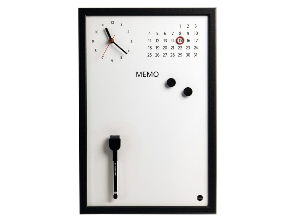 Ceas Memo-Whiteboard magnetic Bi-Silque, 30 x 45 cm