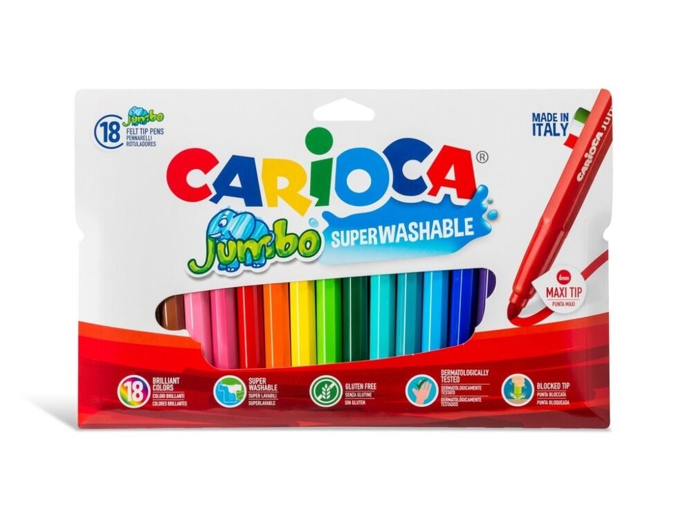 Set 18 carioci Carioca Jumbo, Multicolor