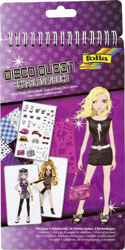 Set desen cu sabloane Disco Queen Folia