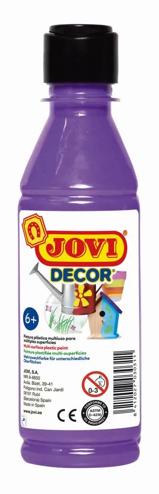 Vopsea acrilica decorativa pentru suprafete multiple Jovidecor Acryl, 250 ml/sticla, Violet
