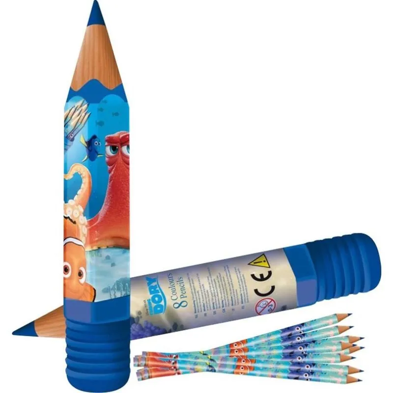 Tub cu 8 creioane colorate Finding Dory