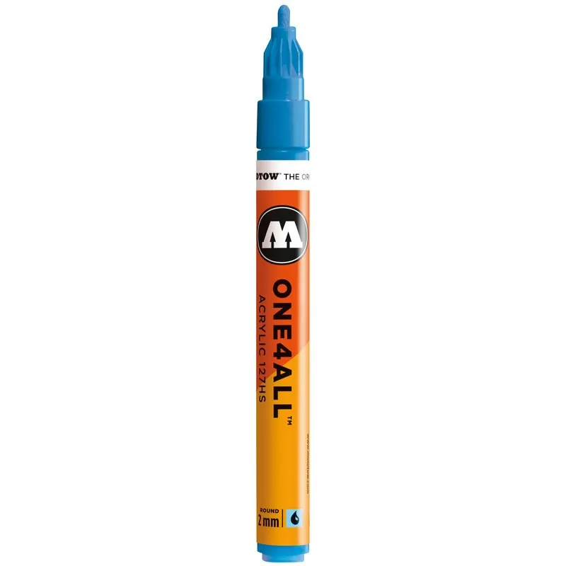 Marker acrilic Molotow One4All Shock Blue Middle 127HS, 2 mm