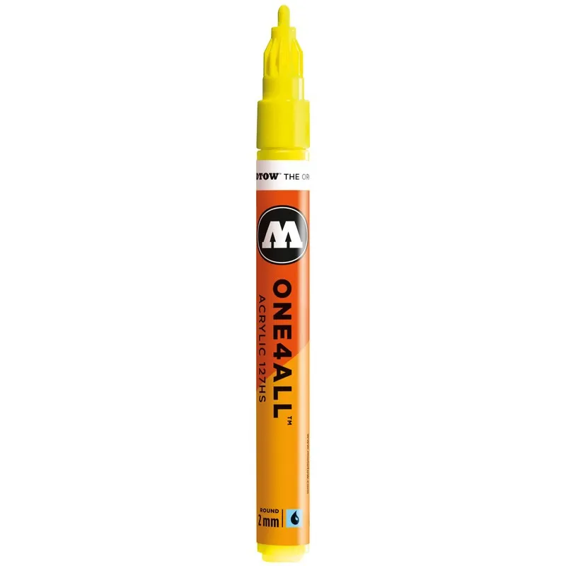 Marker acrilic Molotow One4All Neon Yellow 127HS, 2 mm